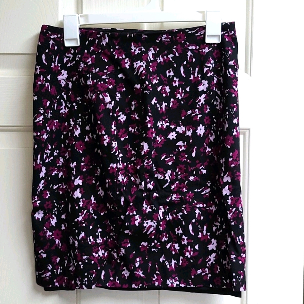 Black, Light Purple, And Dark Purple Midi Skirt